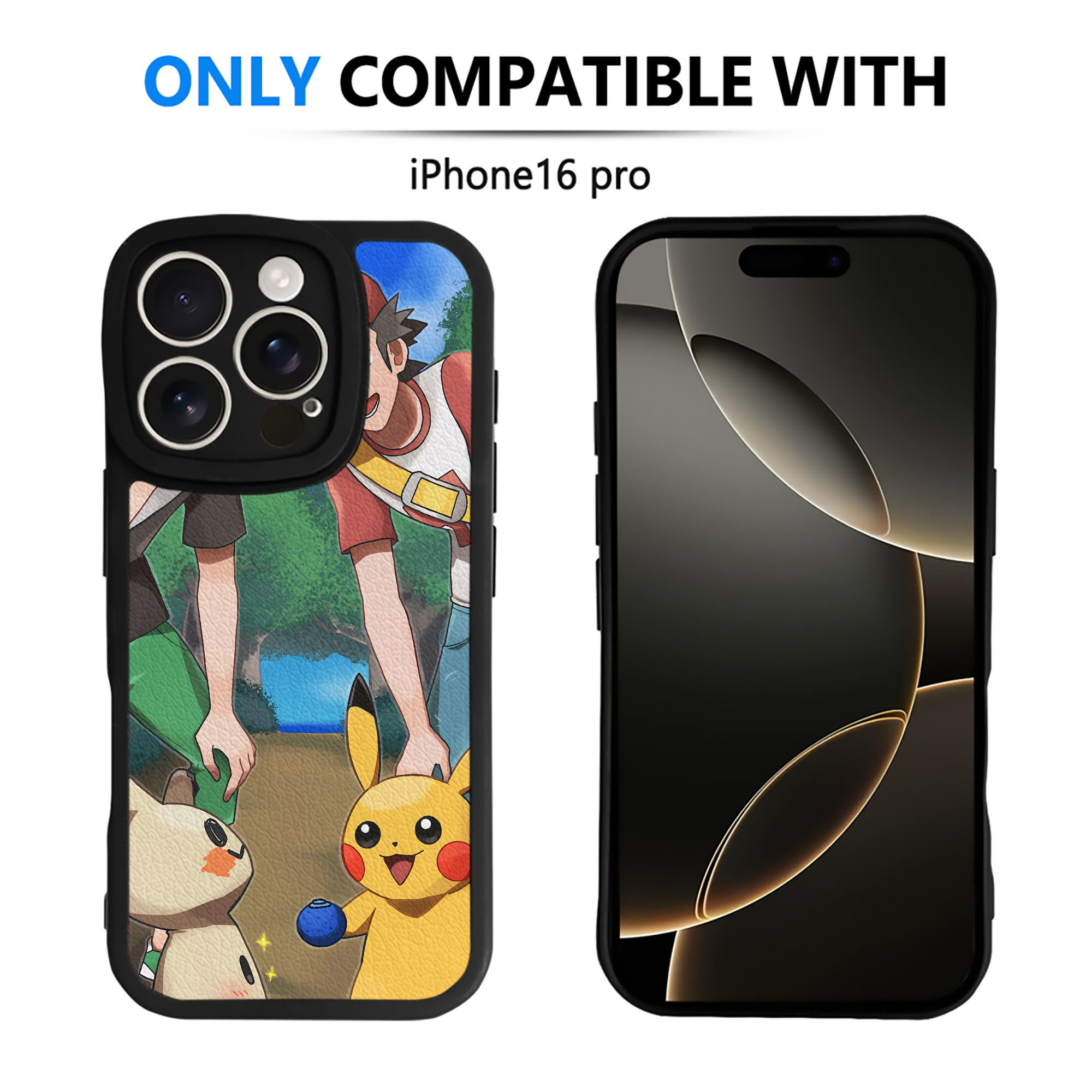 （画像用） ポケットモンスター Pokémon 【iPhone 16シリーズ対応】シリコンスマホケース（レザー調） 材質：シリコン